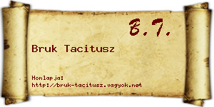 Bruk Tacitusz névjegykártya